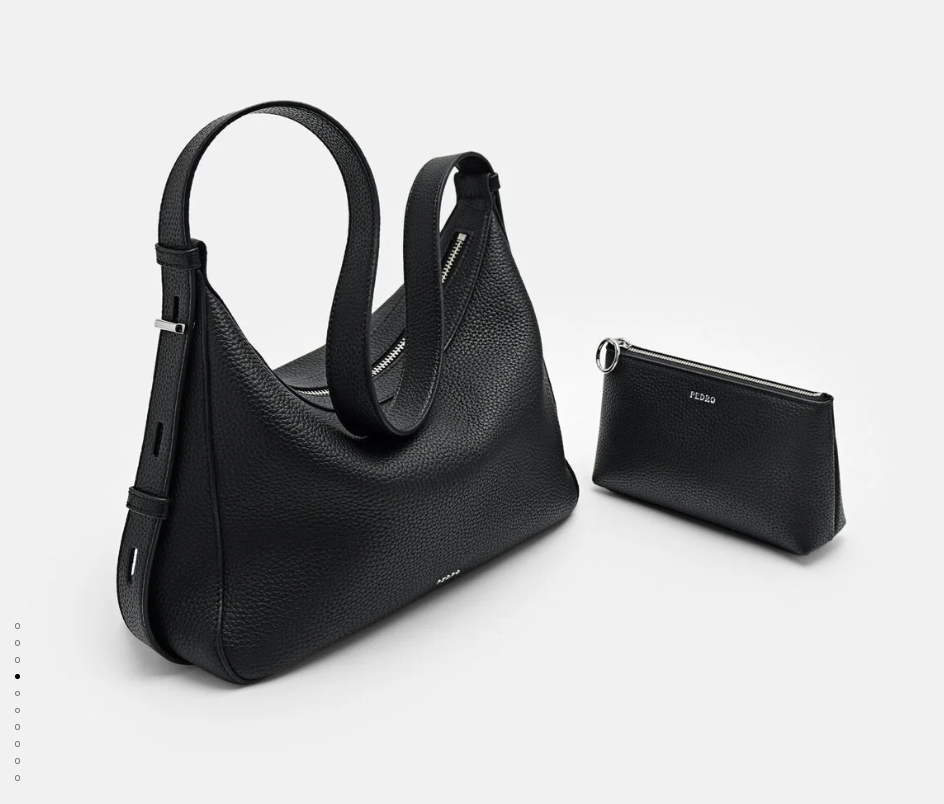 PEDR*  Demi Leather Shoulder Bag - Black (AD-July)