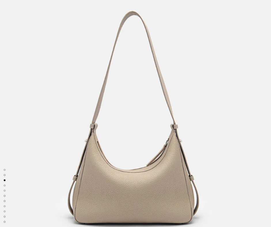 PEDR*  Demi Leather Shoulder Bag - Taupe (AD-July)