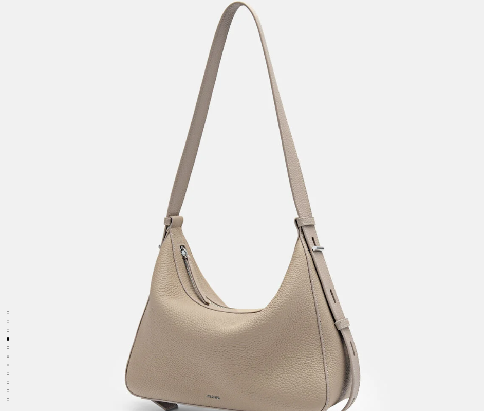 PEDR*  Demi Leather Shoulder Bag - Taupe (AD-July)