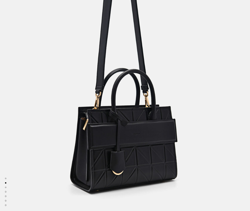 PEDR*  - Studio Bella Leather Handbag in Pixel - Black (AD-SEP)