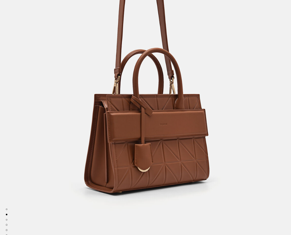 PEDR*  - Studio Bella Leather Handbag in Pixel - Brown (AD-SEP)