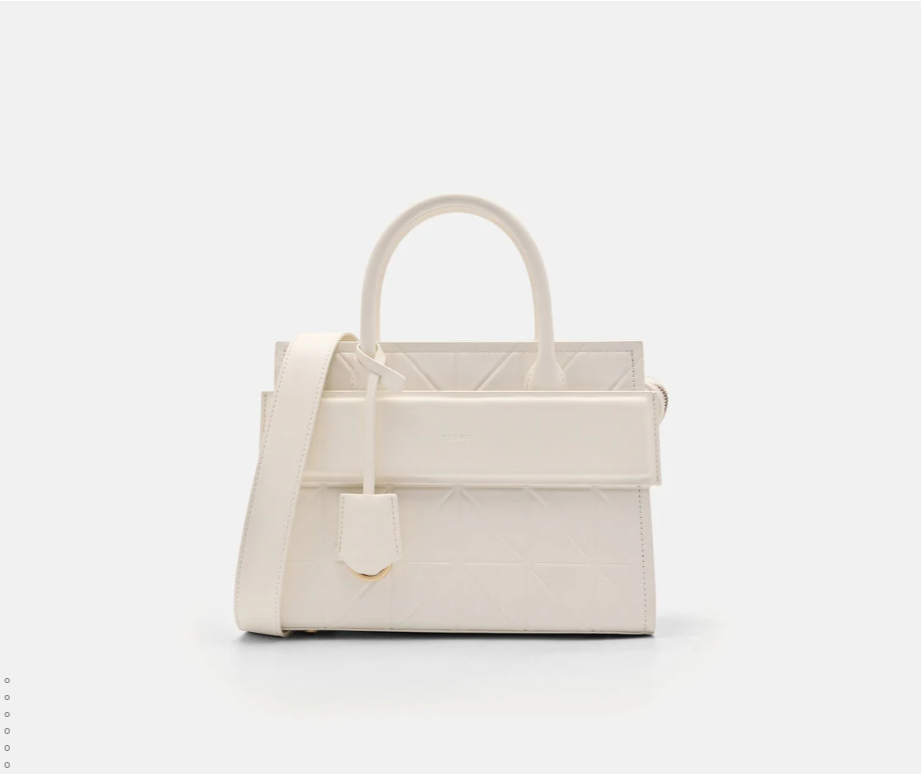 PEDR*  - Studio Bella Leather Handbag in Pixel - Chalk (AD-July)