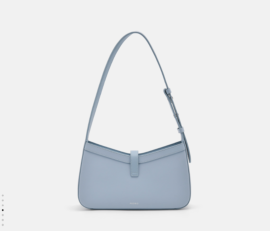 PEDR*  - PEDRO Studio Farida Perforated Leather Shoulder Bag - Slate Blue, Cream & Black (AD-July)