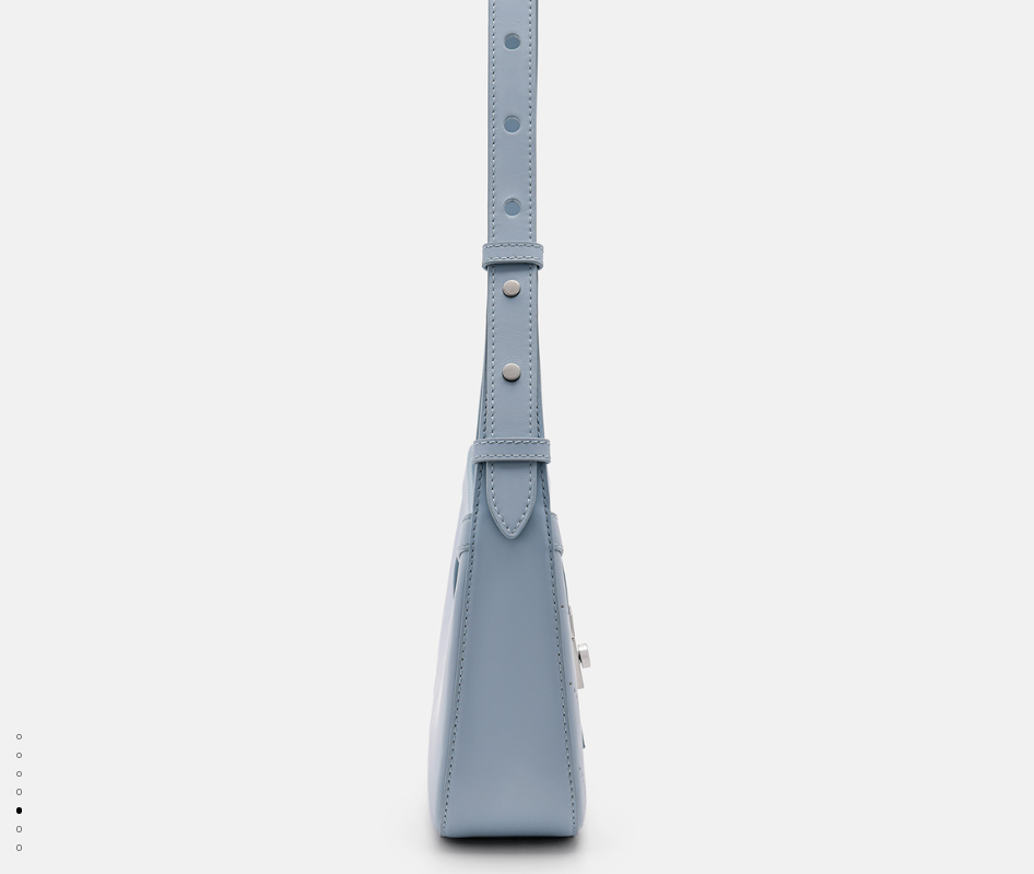 PEDR*  - PEDRO Studio Farida Perforated Leather Shoulder Bag - Slate Blue, Cream & Black (AD-July)