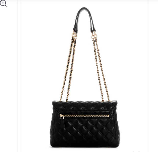 Gues* - Black Quilted Structured Sling Bag - Black (AD-SEP)