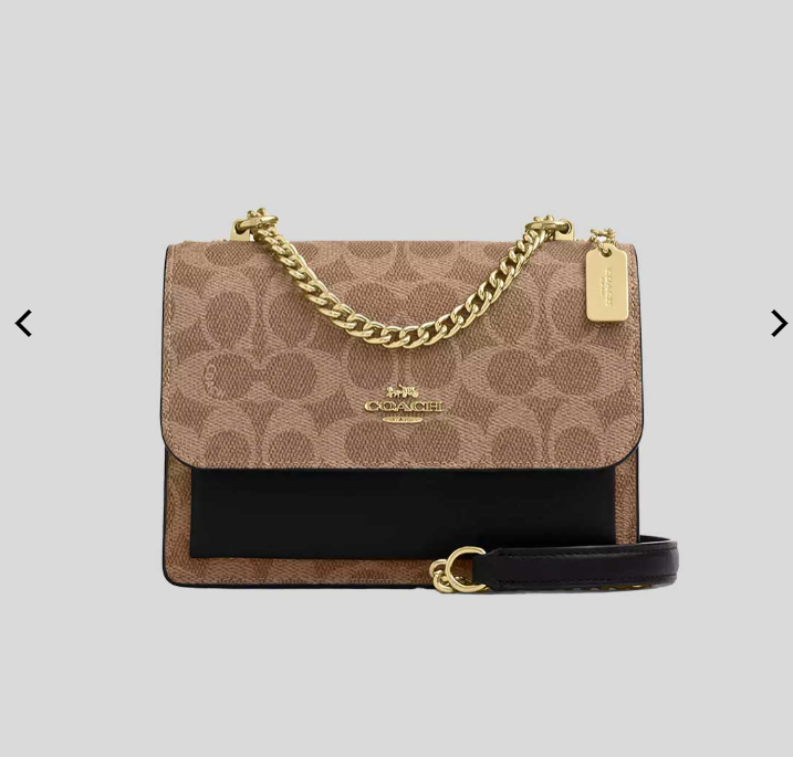 C*ACH - Mini K*are Crossbody Bag In Signature Canvas Tan/Black (AD-August)