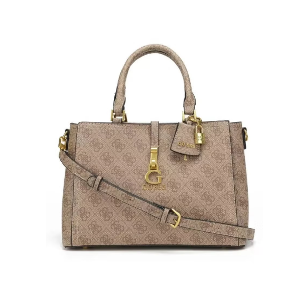 Gues* - G James 4G peony logo handbag - Brown (AD-SEP)