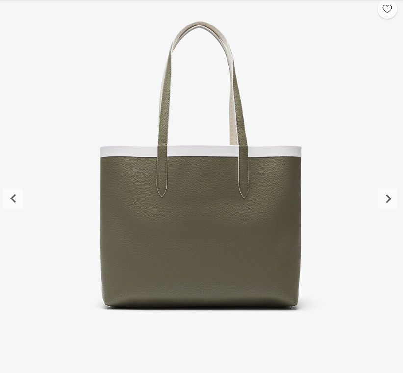 Lacost* - Anna Tart*n Lined Reversible Tote - Khakhi (AD-August)