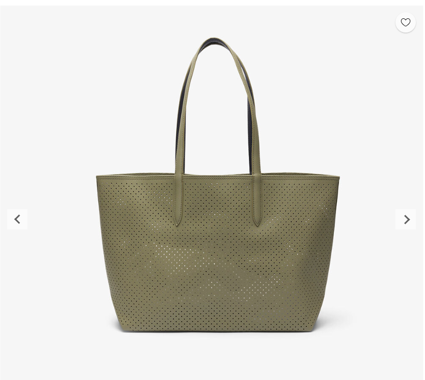 Lacost* - Anna Reversible Perforated Tote Bag - kaki marine (AD-August)