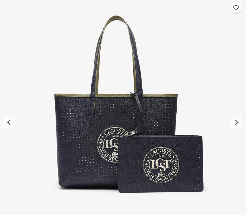 Lacost* - Anna Reversible Perforated Tote Bag - kaki marine (AD-August)