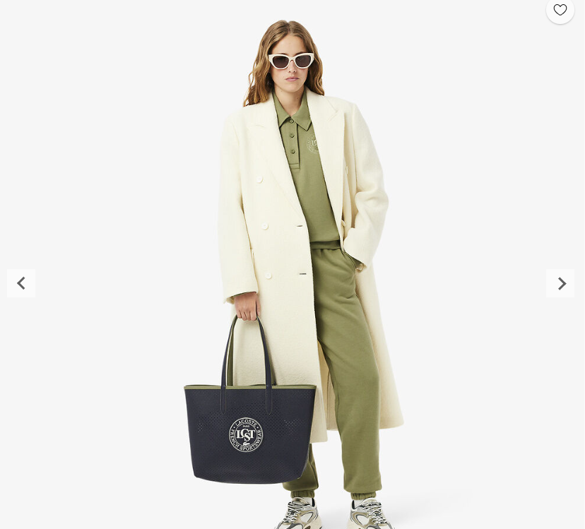 Lacost* - Anna Reversible Perforated Tote Bag - kaki marine (AD-August)