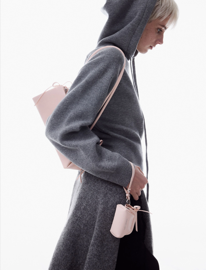 Charles & Ke*th - Hazel Bow Elongated Trapeze Shoulder Bag - Soft Pink - (AD-SEP)