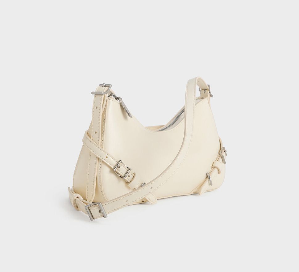 Charles & Ke*th - Sloane Shoulder Bag -  Cream (AD-SEP)