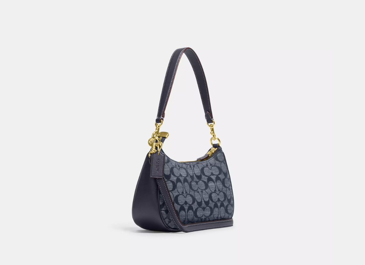 C*ACH - T*ri Shoulder Bag In Signature - Denim (AD-Sep)