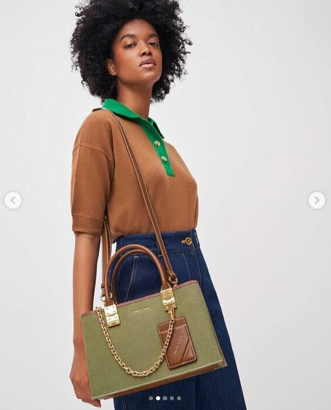 Charles & Ke*th - Large Double Handle Handbag - Olive (AD-SEP)