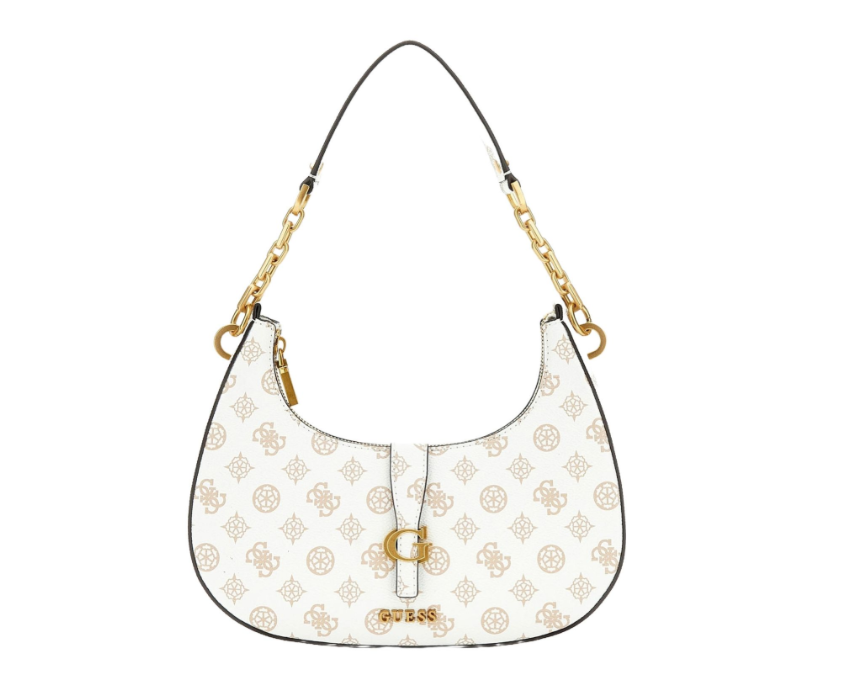 Gues* - Kuba top zip shoulder bag- Handbag - Multi White (AD-DEC-ANW-LH-SA)