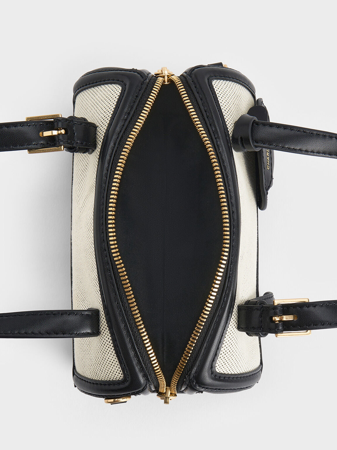 Charles & Ke*th - Enola Canvas Two-Tone Bowling Bag - Black (AD-May)