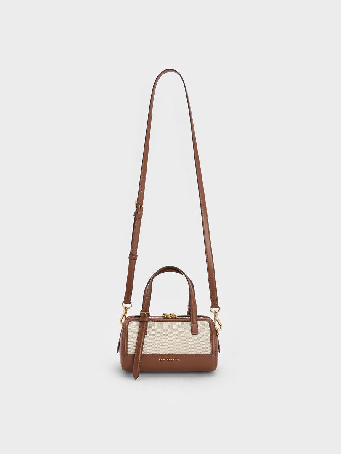 Charles & Ke*th - Enola Canvas Two-Tone Bowling Bag - Chocolate (AD-May)