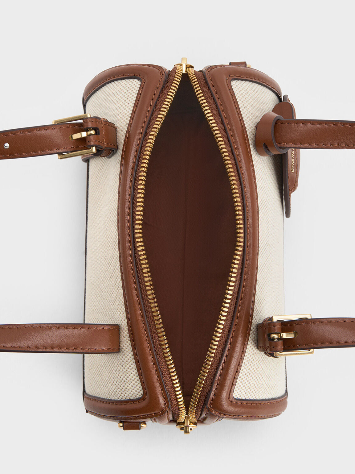 Charles & Ke*th - Enola Canvas Two-Tone Bowling Bag - Chocolate (AD-May)