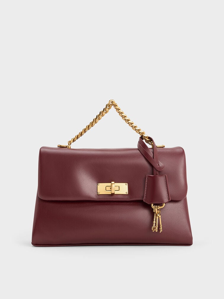 Charles & Ke*th - Kerry Chain-Handle Crossbody Bag - Mulberry Plum (AD-SEP)