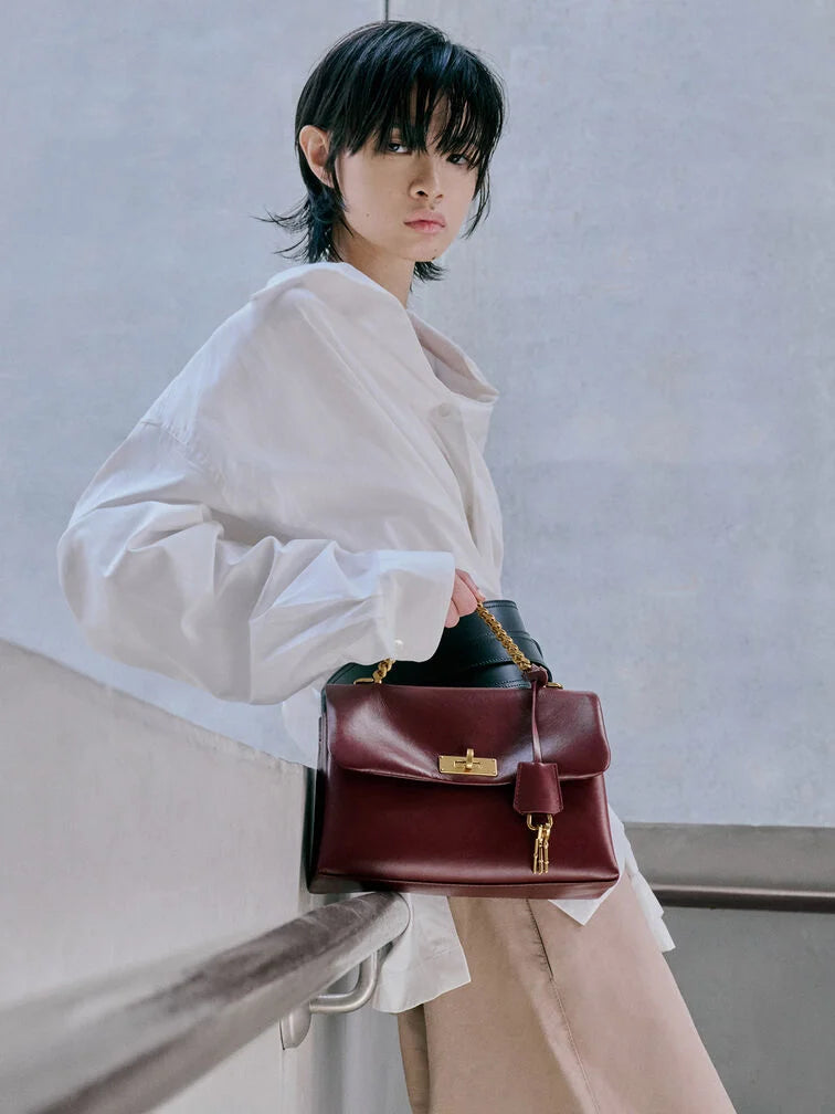 Charles & Ke*th - Kerry Chain-Handle Crossbody Bag - Mulberry Plum (AD-SEP)