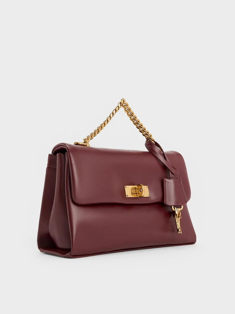 Charles & Ke*th - Kerry Chain-Handle Crossbody Bag - Mulberry Plum (AD-SEP)