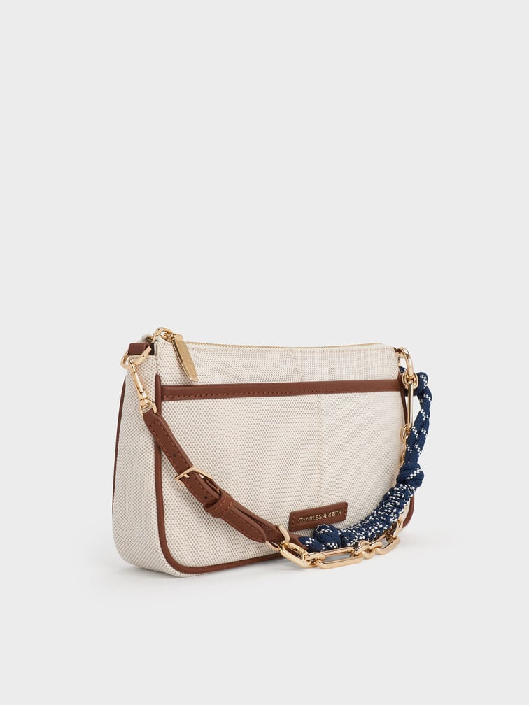 Charles & Ke*th - Addison Canvas Knotted-Rope Shoulder Bag - Taupe Canvas (AD-SEP)