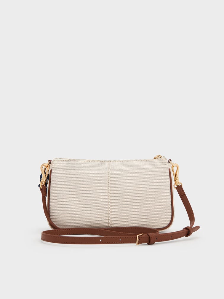 Charles & Ke*th - Addison Canvas Knotted-Rope Shoulder Bag - Taupe Canvas (AD-SEP)