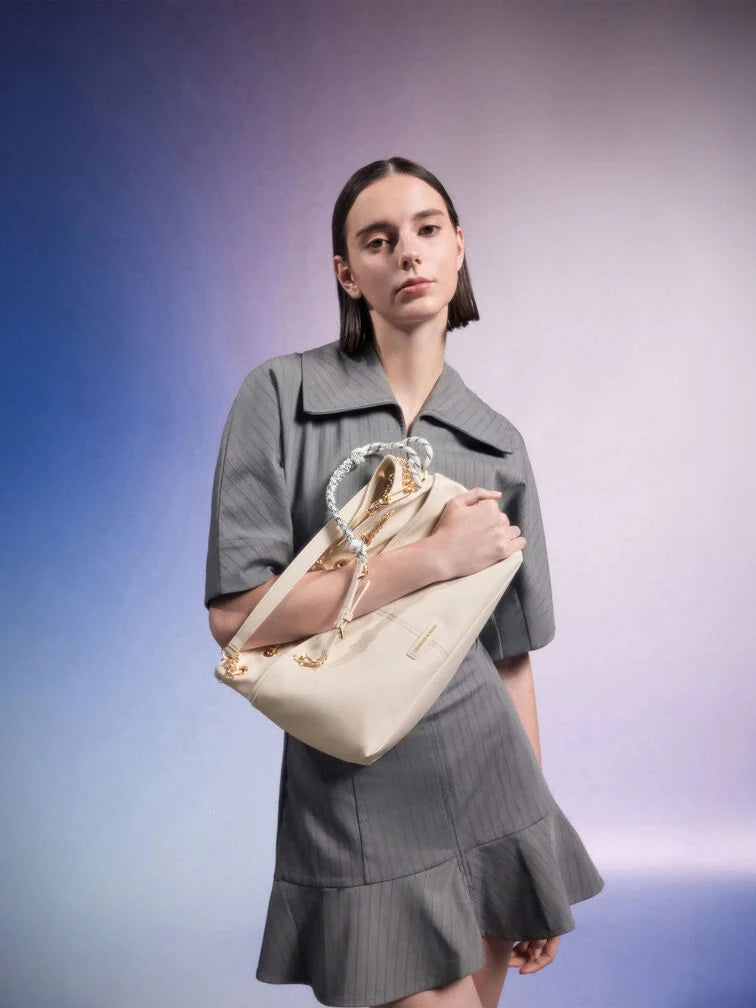 Charles & Ke*th - Addison Knotted-Rope Tote Bag - Cream (AD-SEP)