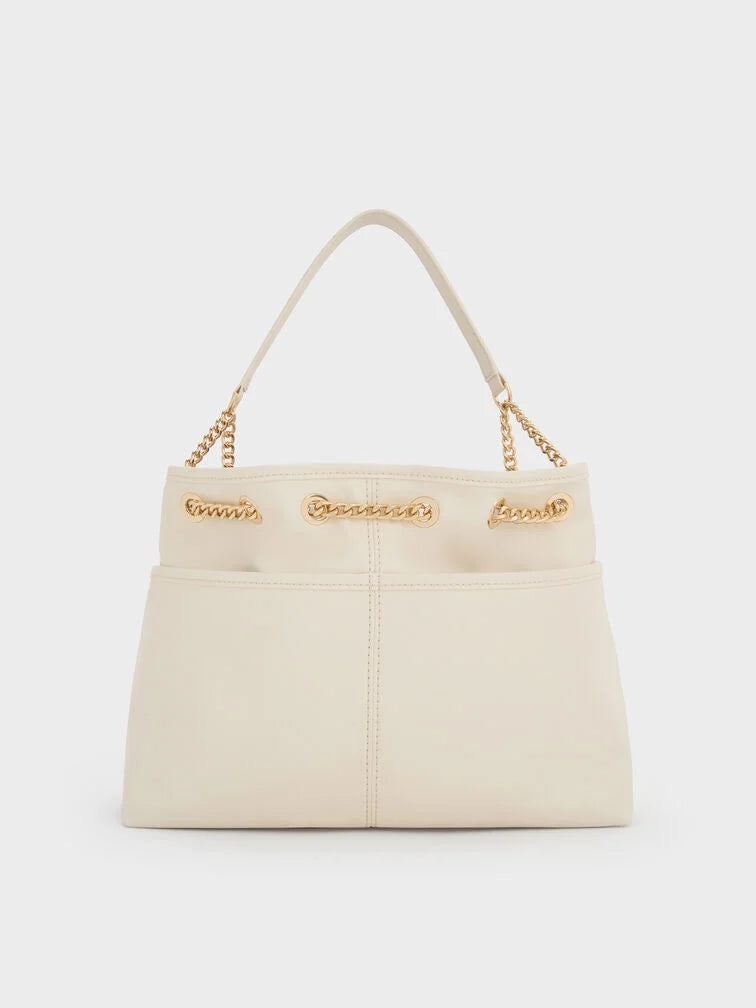 Charles & Ke*th - Addison Knotted-Rope Tote Bag - Cream (AD-SEP)
