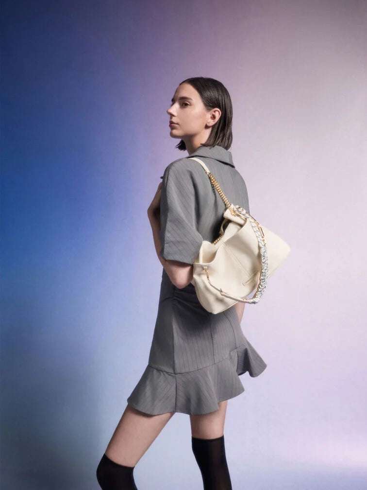 Charles & Ke*th - Addison Knotted-Rope Tote Bag - Cream (AD-SEP)