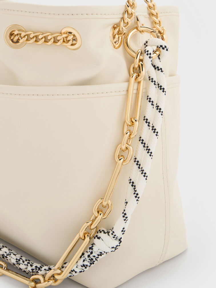 Charles & Ke*th - Addison Knotted-Rope Tote Bag - Cream (AD-SEP)