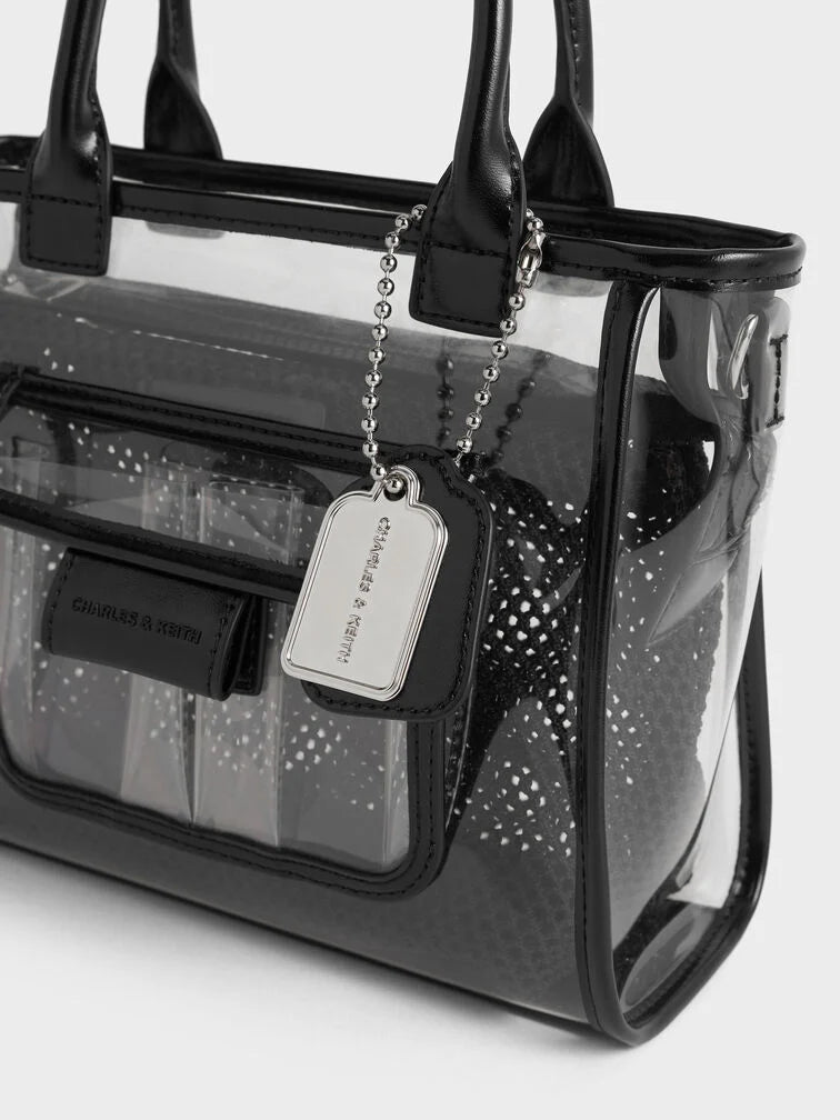 Charles & Ke*th - Norah See-Through Mesh Tote Bag - Black (AD-SEP)