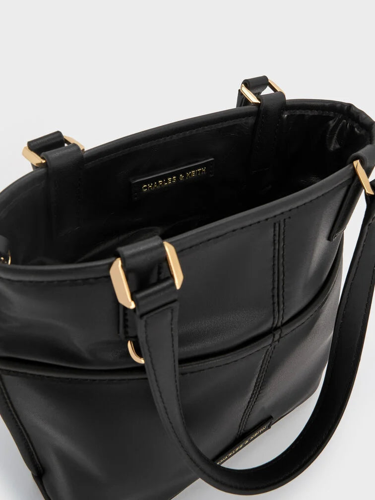 Charles & Ke*th - Addison Knotted-Rope Reversible Tote Bag - Black (AD-SEP)