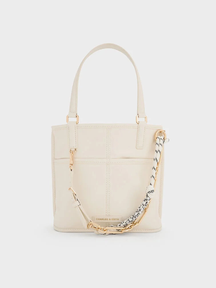 Charles & Ke*th - Addison Knotted-Rope Reversible Tote Bag - Cream (AD-SEP)