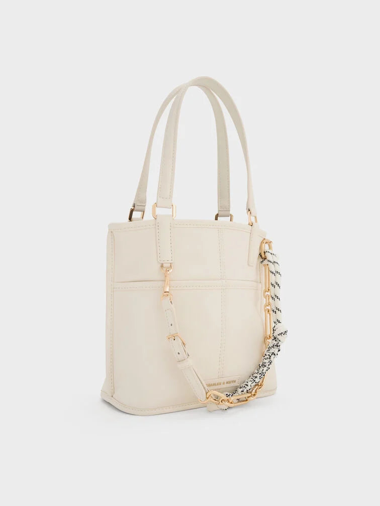 Charles & Ke*th - Addison Knotted-Rope Reversible Tote Bag - Cream (AD-SEP)