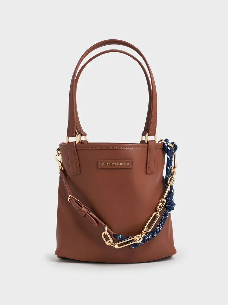 Charles & Ke*th - Addison Canvas Knotted-Rope Reversible Tote Bag - Taupe Canvas (AD-SEP)