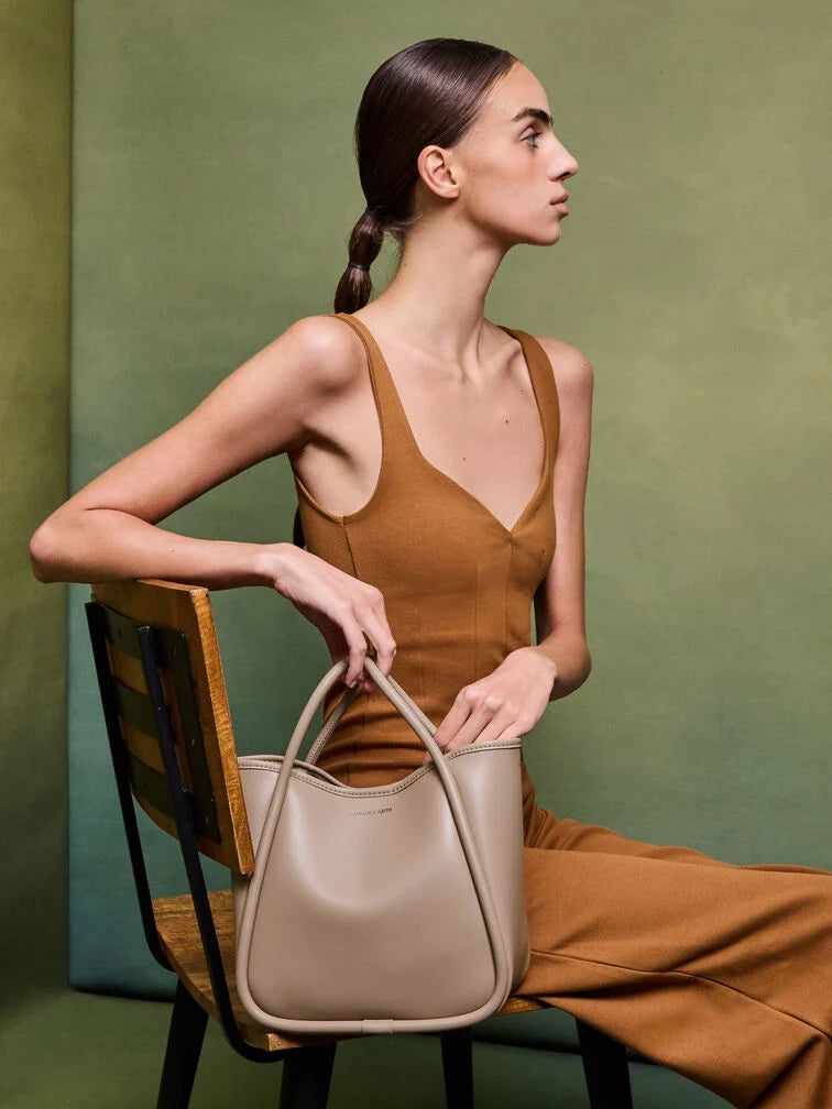 Charles & Ke*th -  Mini Lyla Tubular Tote Bag - Taupe (AD-Sep)