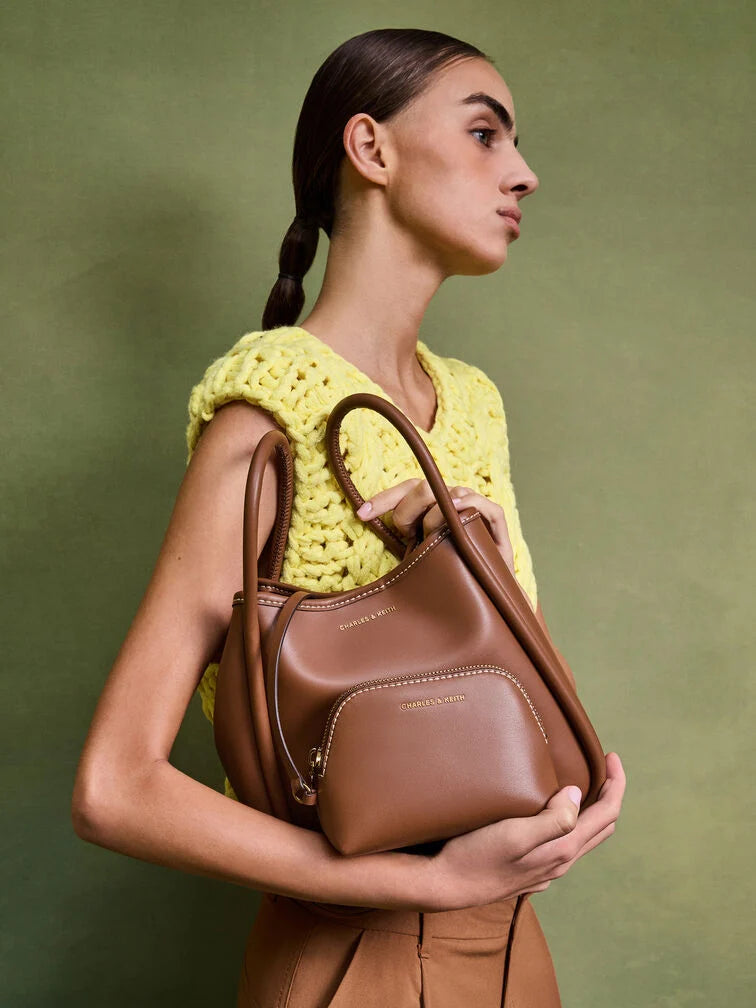 Charles & Ke*th -  Mini Lyla Tubular Tote Bag - Chocolate (AD-Sep)