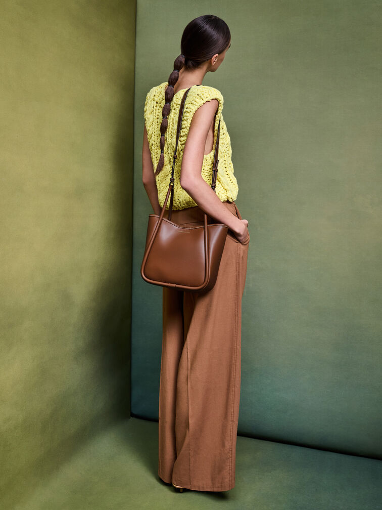 Charles & Ke*th -  Mini Lyla Tubular Tote Bag - Chocolate (AD-Sep)