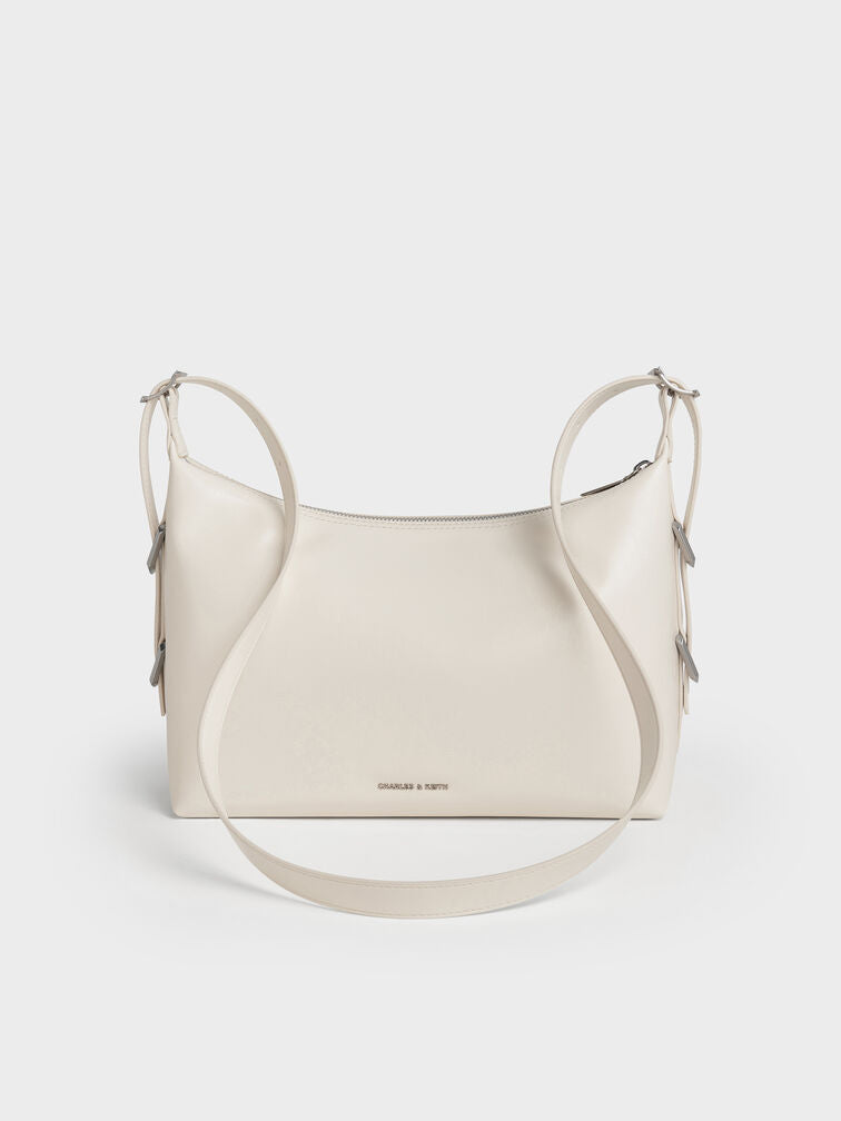 Charles & Ke*th - Bryna Belted Hobo Bag - Cream (AD-SEP)