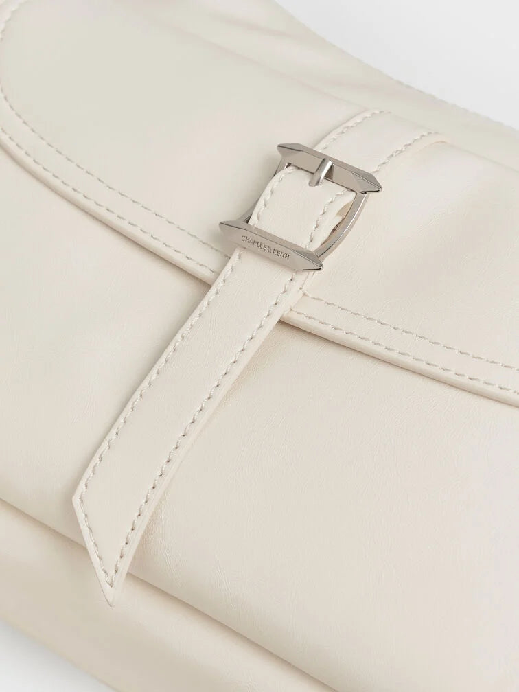 Charles & Ke*th - Bryna Belted Hobo Bag - Cream (AD-SEP)