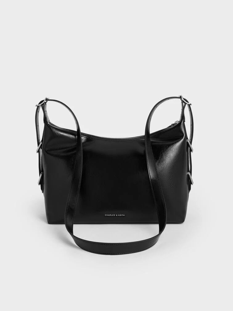 Charles & Ke*th - Bryna Belted Hobo Bag - Noir (AD-SEP)
