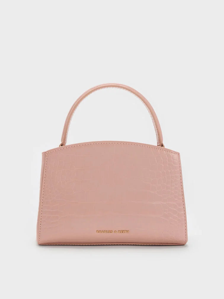 Charles & Ke*th - Aubrielle Croc-Effect Top Handle Bag - Light Pink (AD-Sep)
