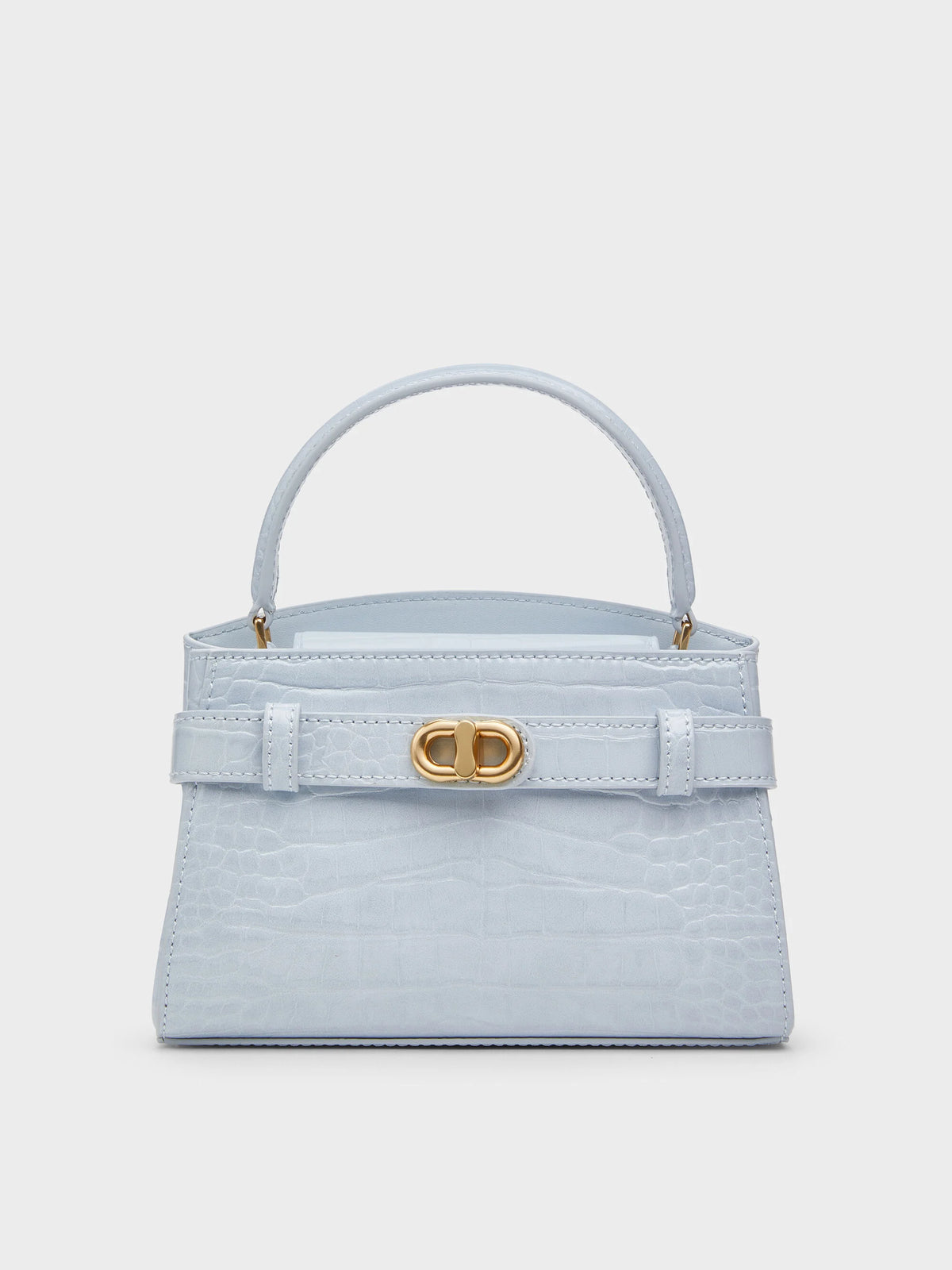 Charles & Ke*th - Aubrielle Croc-Effect Top Handle Bag - Sea Salt Blue (AD-May)