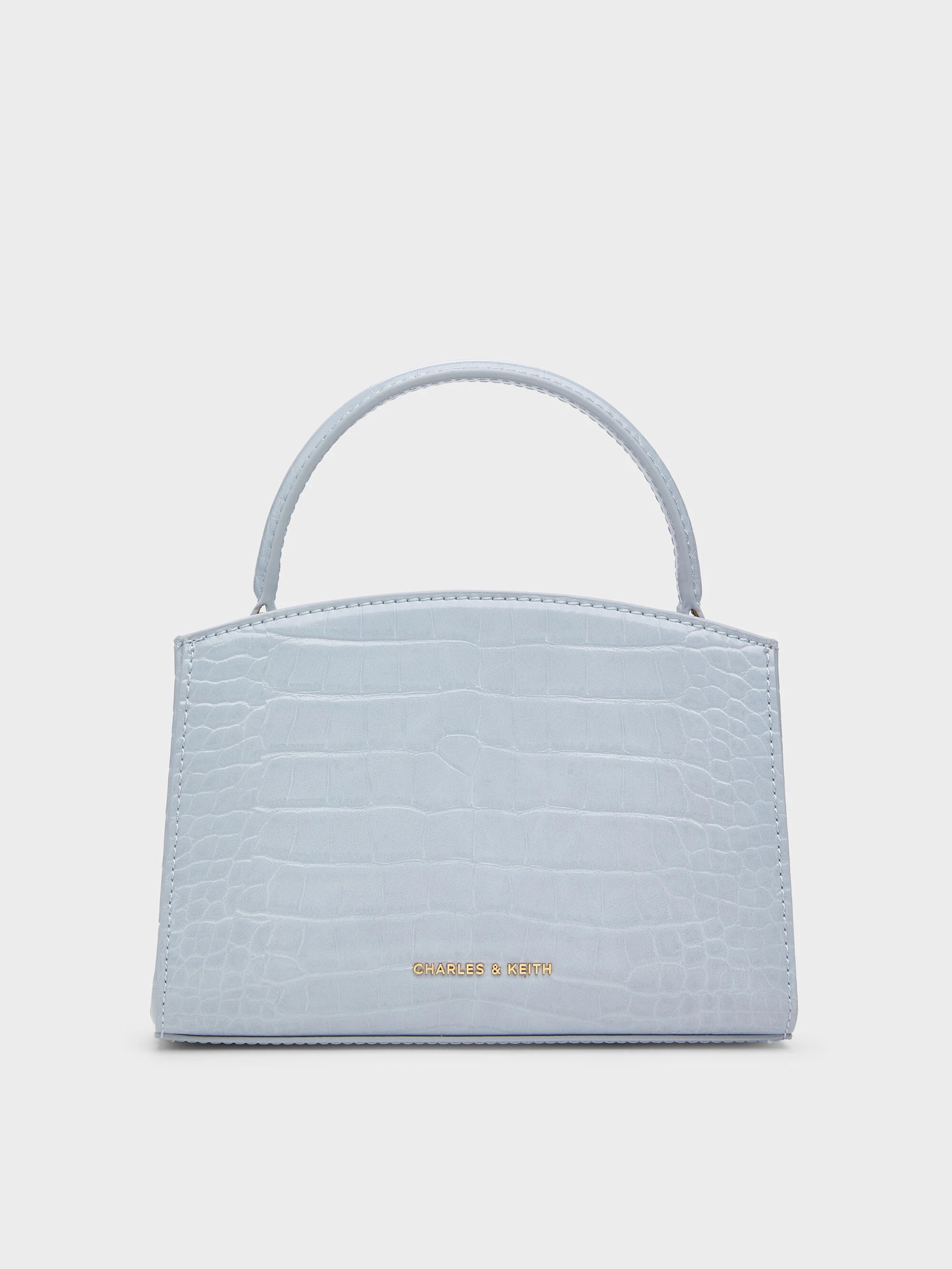 Charles & Ke*th - Aubrielle Croc-Effect Top Handle Bag - Sea Salt Blue (AD-May)