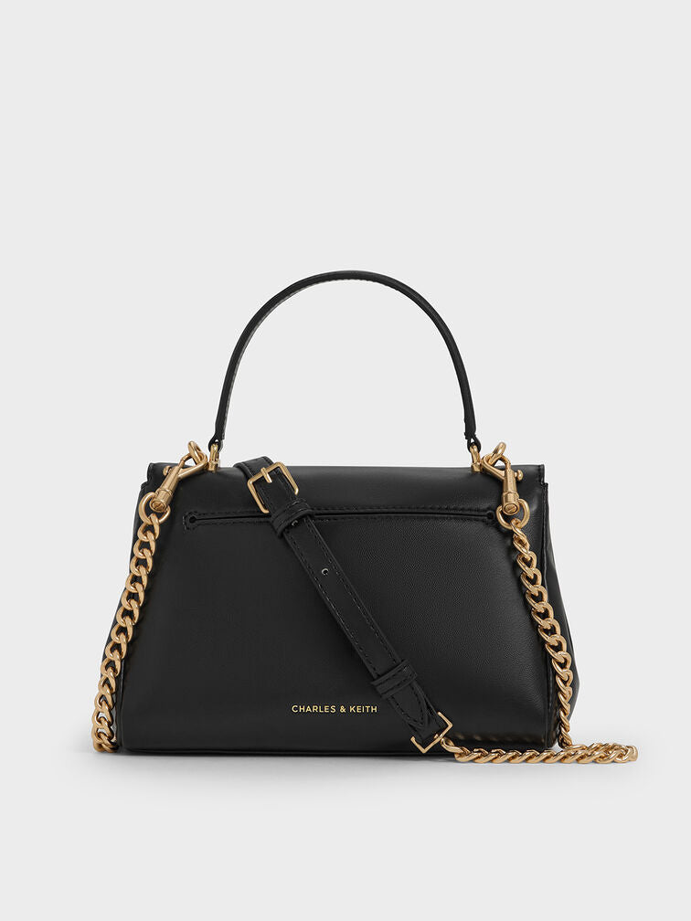 Charles & Ke*th - Lennie Chain-Strap Top Handle Bag - Black (AD-June)