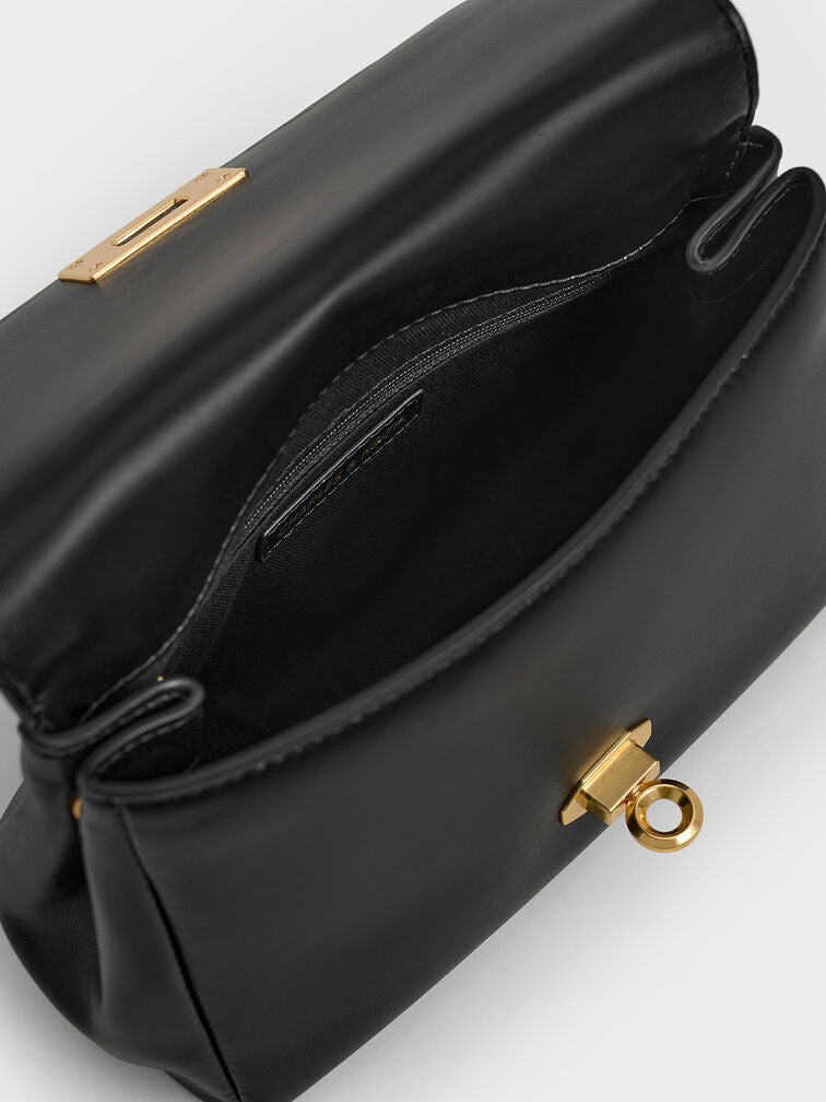 Charles & Ke*th - Lennie Chain-Strap Top Handle Bag - Black (AD-June)