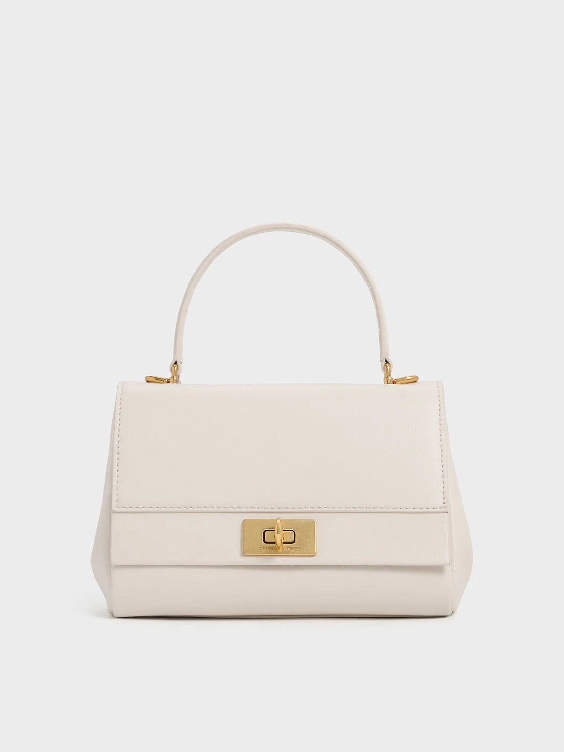 Charles & Ke*th - Lennie Chain-Strap Top Handle Bag - Cream (AD-July)