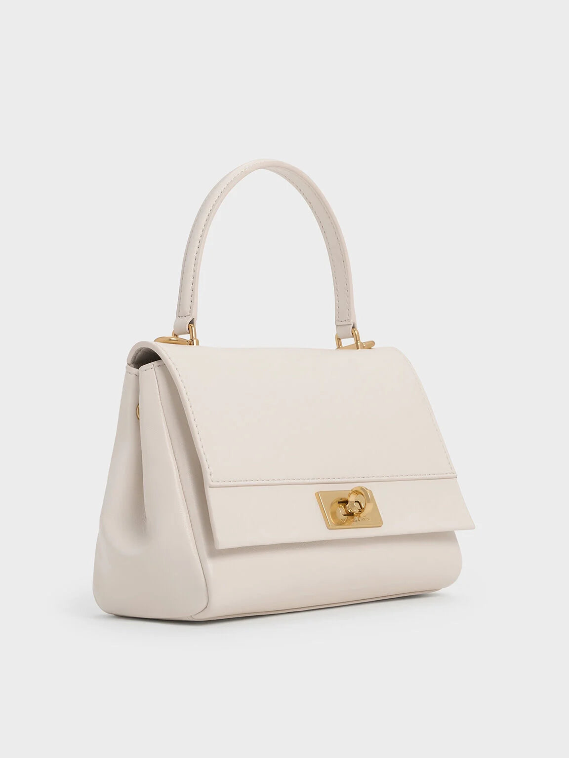 Charles & Ke*th - Lennie Chain-Strap Top Handle Bag - Cream (AD-July)